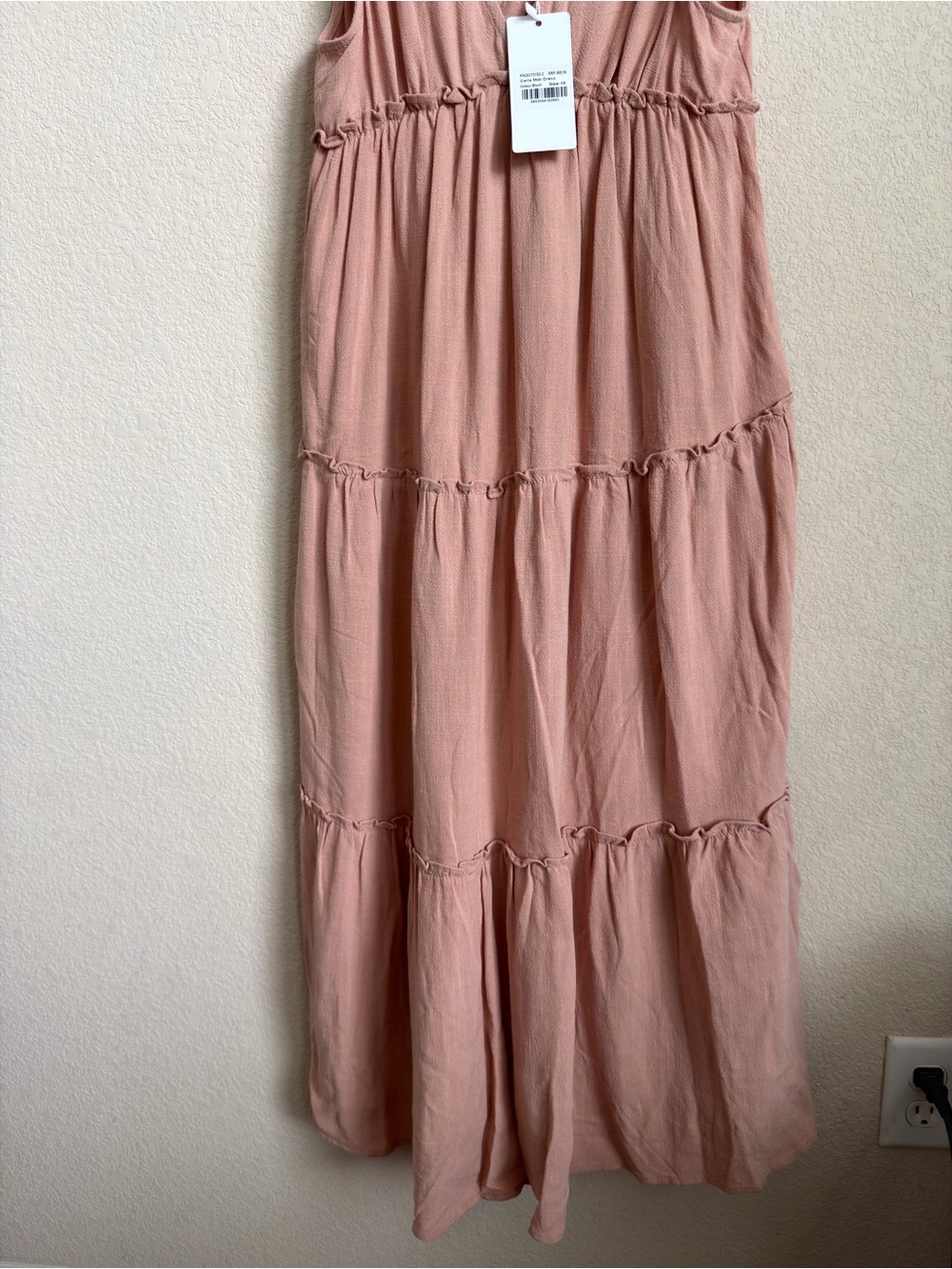 Billy J Linen Midi Dress Cottagecore Boho Wedding Guest Blush Pink NWT AU10 US6 - Picture 7 of 9